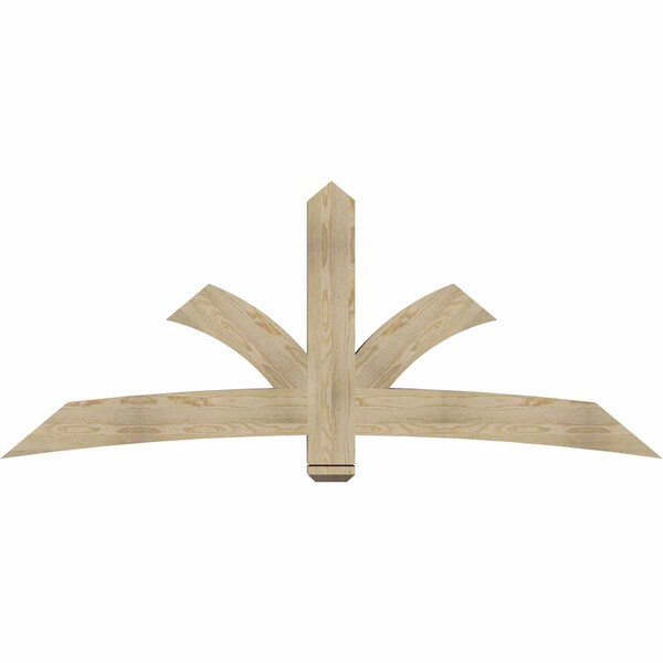 Ekena Millwork Davenport Rough Sawn Timber Gable Bracket, Douglas Fir, 84"W x 35"H x 4"D x 6"F, 10/12 Pitch GBW084X35X0406DAV00RDF - main